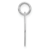 14kw Polished Black Enamel Letter L Initial Disk Charm-YC1436WL