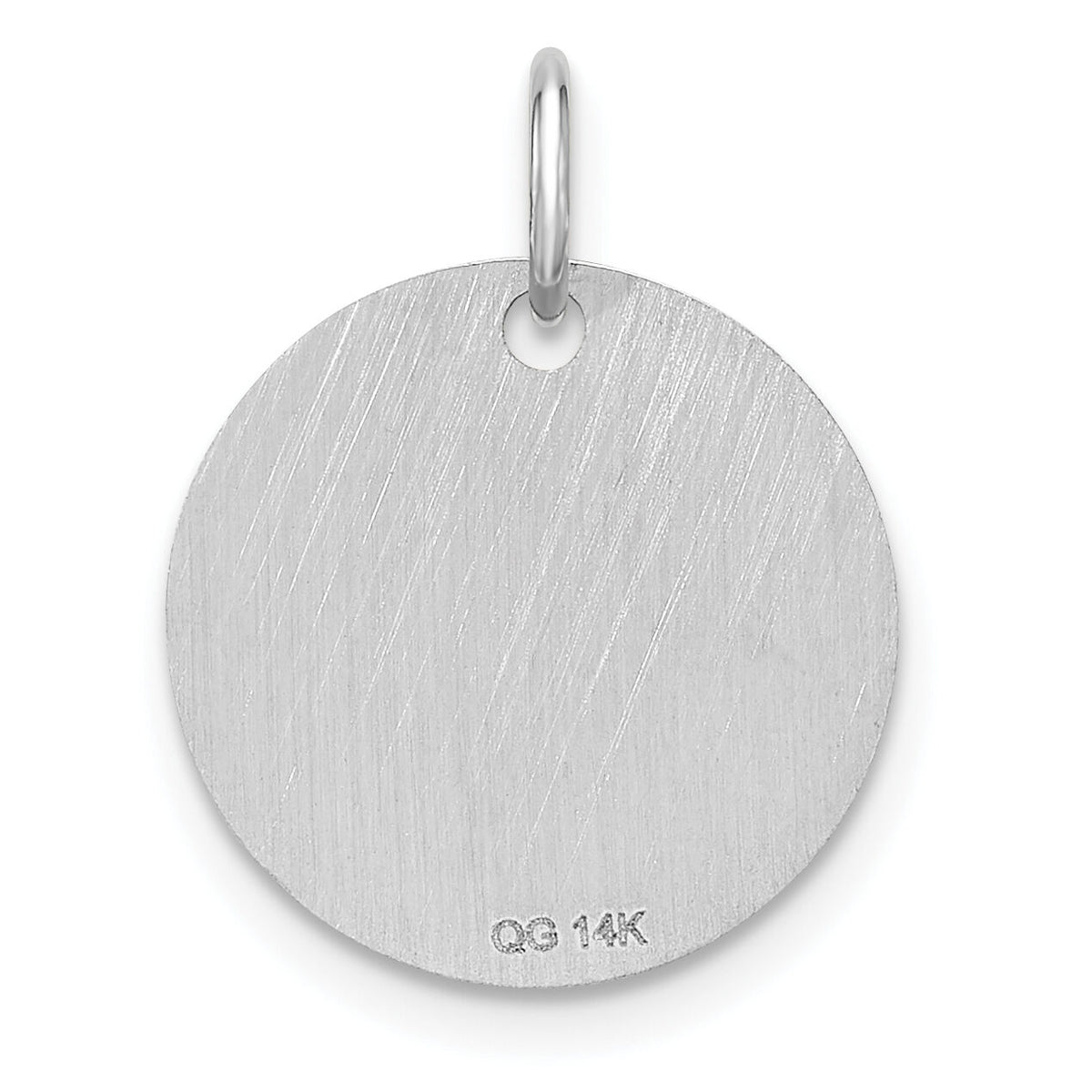 14kw Polished Black Enamel Letter L Initial Disk Charm-YC1436WL