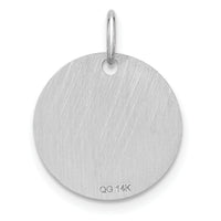 14kw Polished Black Enamel Letter L Initial Disk Charm-YC1436WL