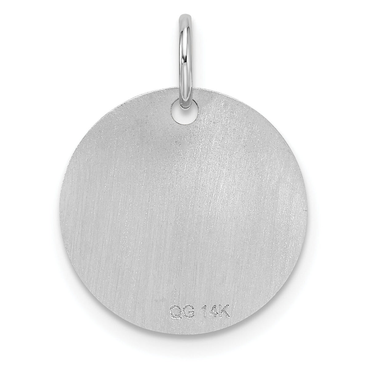 14kw Polished Black Enamel Letter O Initial Disk Charm-YC1436WO