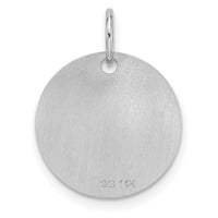 14kw Polished Black Enamel Letter O Initial Disk Charm-YC1436WO