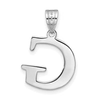 14kw Polished Etched Letter G Initial Pendant-YC1437WG