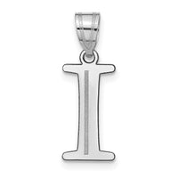 14kw Polished Etched Letter I Initial Pendant-YC1437WI