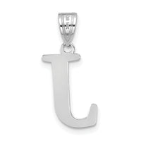 14kw Polished Etched Letter J Initial Pendant-YC1437WJ
