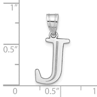14kw Polished Etched Letter J Initial Pendant-YC1437WJ