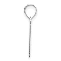 14kw Polished Etched Letter L Initial Pendant-YC1437WL