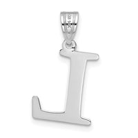 14kw Polished Etched Letter L Initial Pendant-YC1437WL