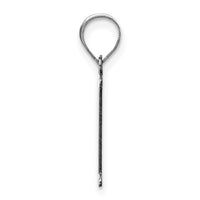 14kw Polished Etched Letter P Initial Pendant-YC1437WP