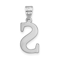 14kw Polished Etched Letter S Initial Pendant-YC1437WS