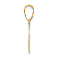 14k Polished Script Letter D Initial Pendant-YC1438D