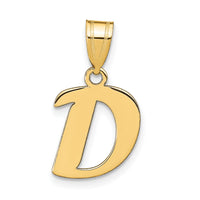14k Polished Script Letter D Initial Pendant-YC1438D
