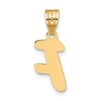 14k Polished Script Letter F Initial Pendant-YC1438F