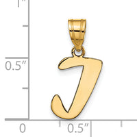 14k Polished Script Letter I Initial Pendant-YC1438I