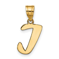 14k Polished Script Letter I Initial Pendant-YC1438I