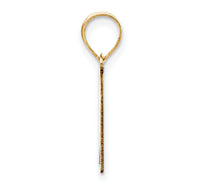 14k Polished Script Letter K Initial Pendant-YC1438K