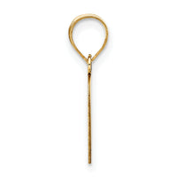 14k Polished Script Letter O Initial Pendant-YC1438O