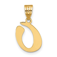 14k Polished Script Letter O Initial Pendant-YC1438O