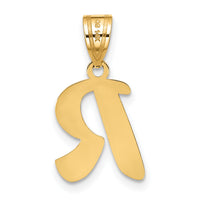 14k Polished Script Letter R Initial Pendant-YC1438R
