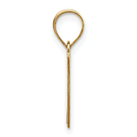 14k Polished Script Letter W Initial Pendant-YC1438W