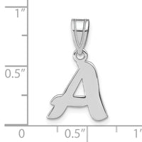 14kw Polished Script Letter A Initial Pendant-YC1438WA