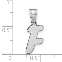 14kw Polished Script Letter F Initial Pendant-YC1438WF