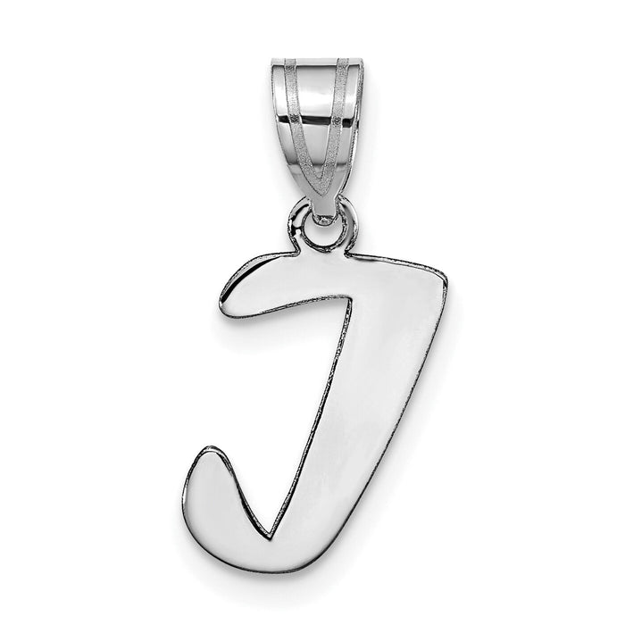 14kw Polished Script Letter I Initial Pendant-YC1438WI