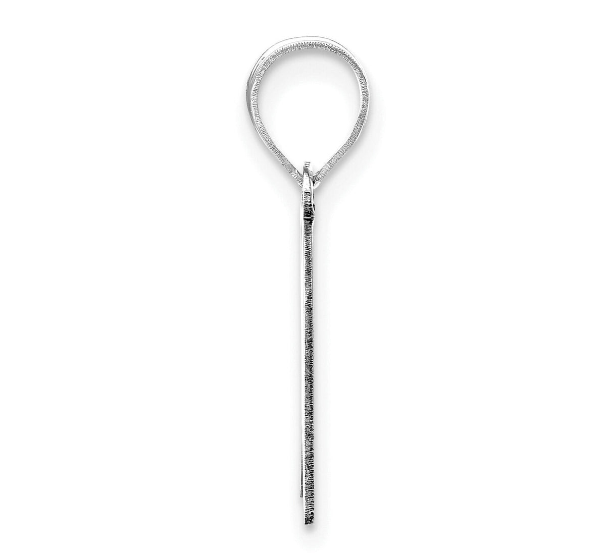 14kw Polished Script Letter K Initial Pendant-YC1438WK