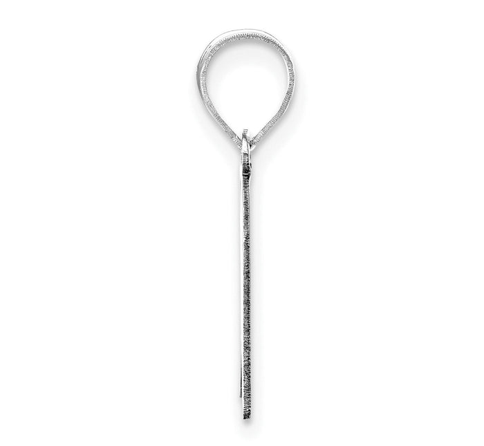 14kw Polished Script Letter K Initial Pendant-YC1438WK