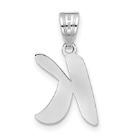 14kw Polished Script Letter K Initial Pendant-YC1438WK