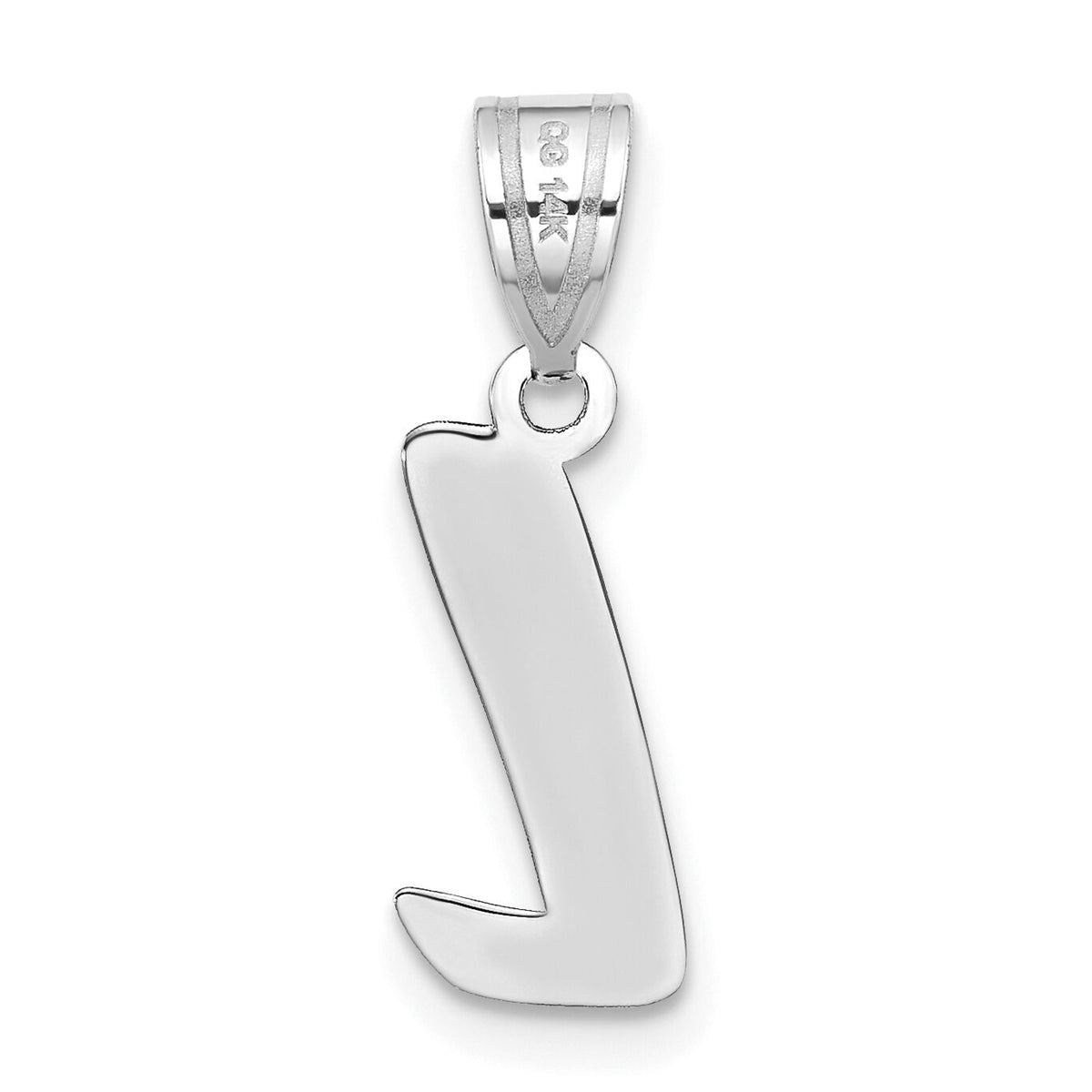 14kw Polished Script Letter L Initial Pendant-YC1438WL