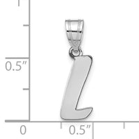 14kw Polished Script Letter L Initial Pendant-YC1438WL