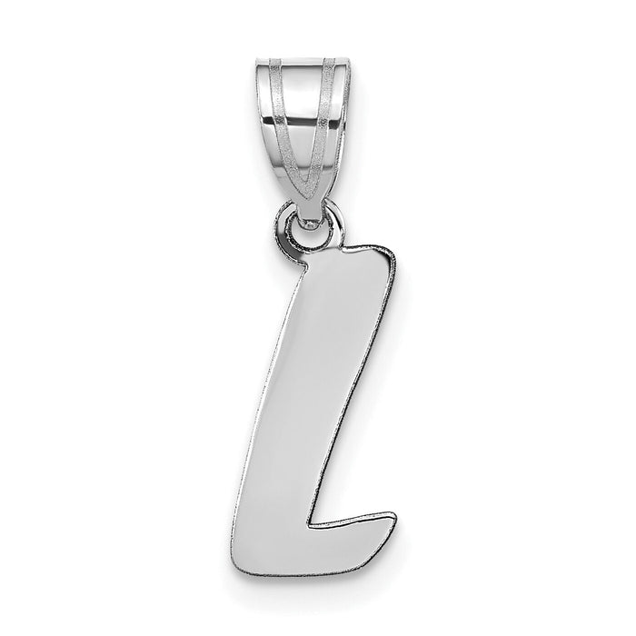 14kw Polished Script Letter L Initial Pendant-YC1438WL