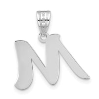 14kw Polished Script Letter M Initial Pendant-YC1438WM