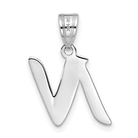 14kw Polished Script Letter N Initial Pendant-YC1438WN