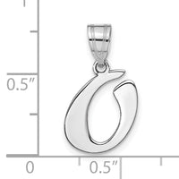 14kw Polished Script Letter O Initial Pendant-YC1438WO