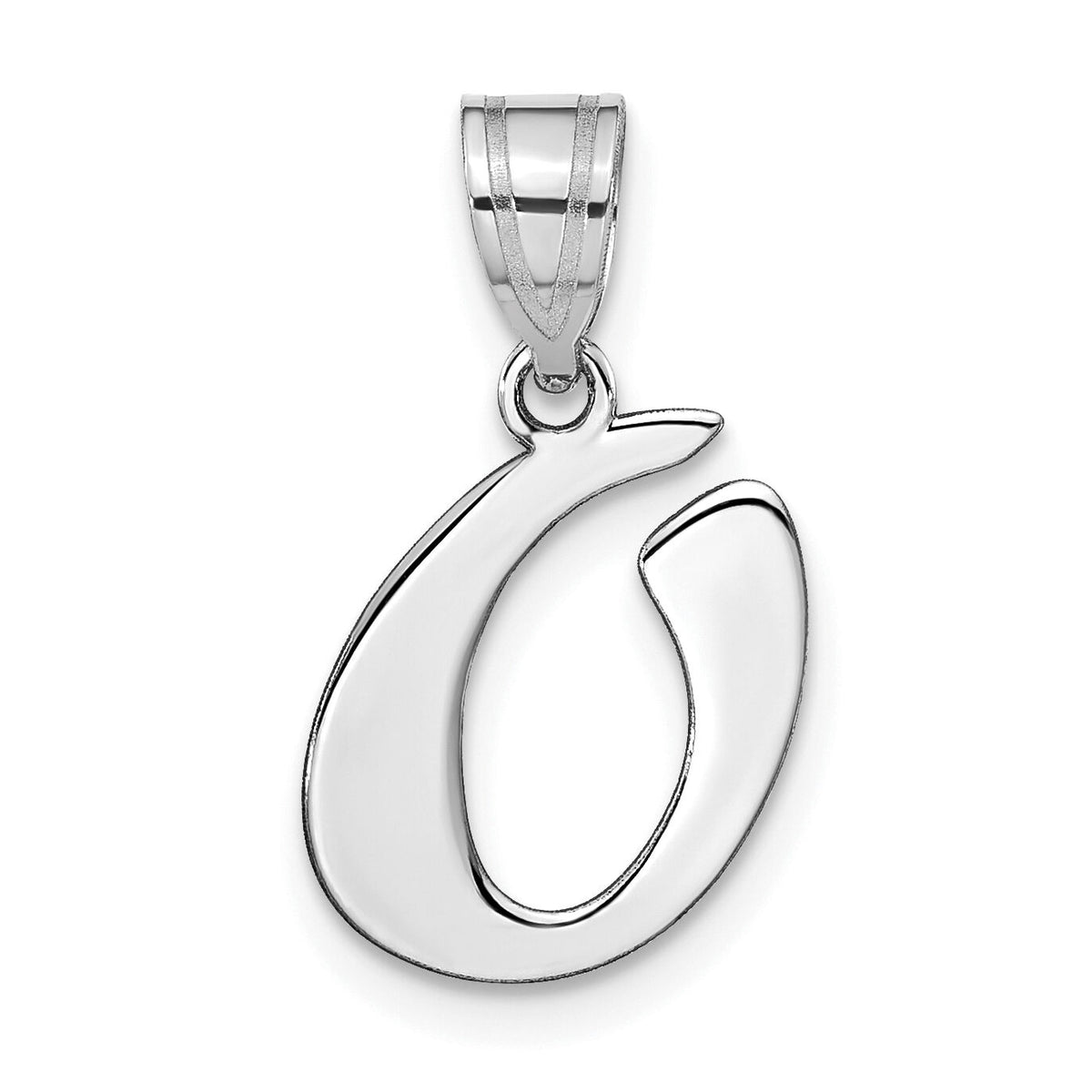 14kw Polished Script Letter O Initial Pendant-YC1438WO
