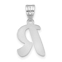14kw Polished Script Letter R Initial Pendant-YC1438WR