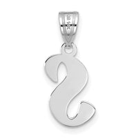 14kw Polished Script Letter S Initial Pendant-YC1438WS