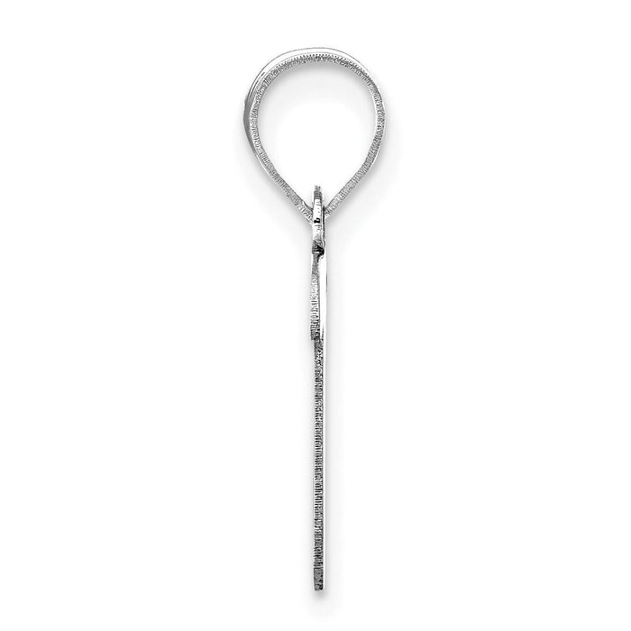 14kw Polished Script Letter T Initial Pendant-YC1438WT