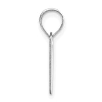 14kw Polished Script Letter V Initial Pendant-YC1438WV