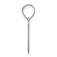 14kw Polished Script Letter W Initial Pendant-YC1438WW
