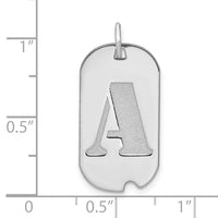 14kw Polished Letter A Initial Dog Tag Pendant-YC1439WA