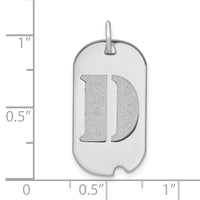 14kw Polished Letter D Initial Dog Tag Pendant-YC1439WD