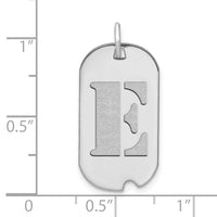 14kw Polished Letter E Initial Dog Tag Pendant-YC1439WE