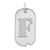 14kw Polished Letter F Initial Dog Tag Pendant-YC1439WF