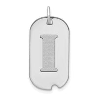 14kw Polished Letter I Initial Dog Tag Pendant-YC1439WI
