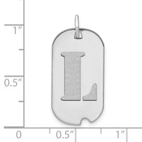 14kw Polished Letter L Initial Dog Tag Pendant-YC1439WL