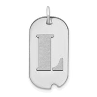14kw Polished Letter L Initial Dog Tag Pendant-YC1439WL