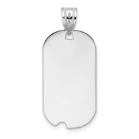 14kw Polished Letter O Initial Dog Tag Pendant-YC1439WO