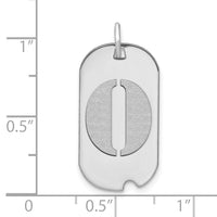 14kw Polished Letter O Initial Dog Tag Pendant-YC1439WO